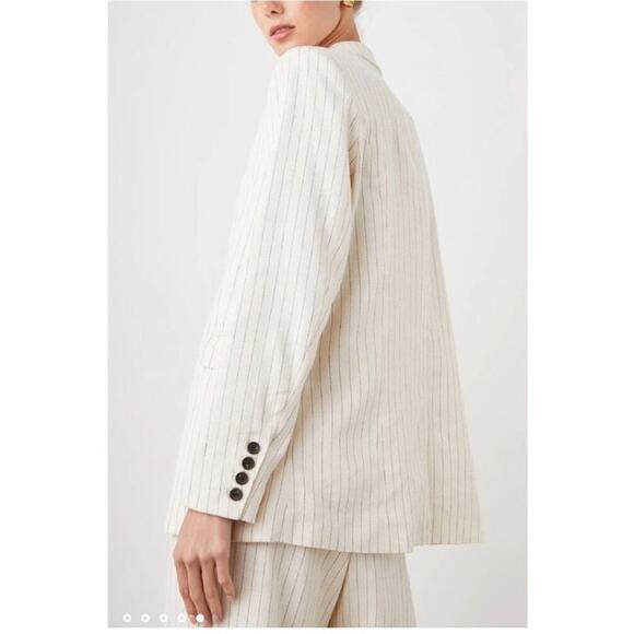 NWT sz: M Rails Stanton Ivory Pinstripe Blazer (shorts are listed separately) - Picture 4 of 12